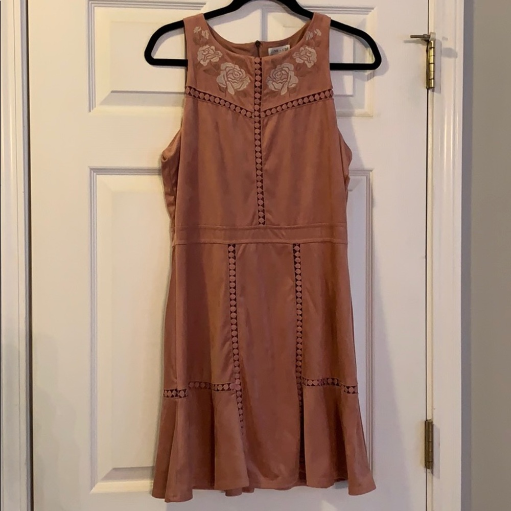 Clover + Scout Junior dress soft blush  color